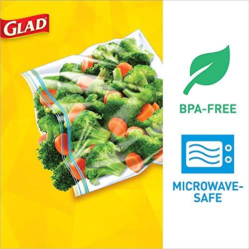 Glad Glad Zipper Food Storage Plastic Bags - Quart - 25 Count