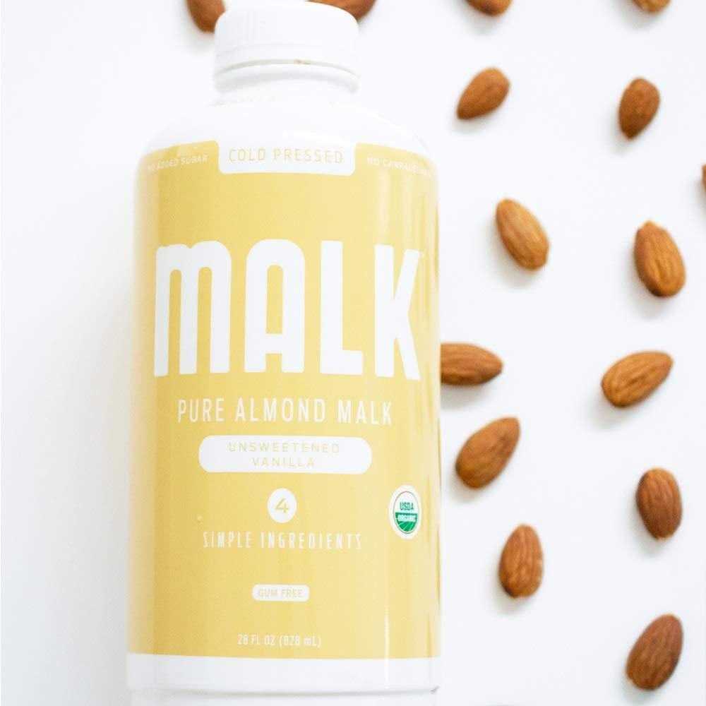 MALK MALK Unsweetened MALK, Vanilla Almond, Non Dairy, SOY & Dairy Free, Lactose Free, 28 oz, (Pack of 6)