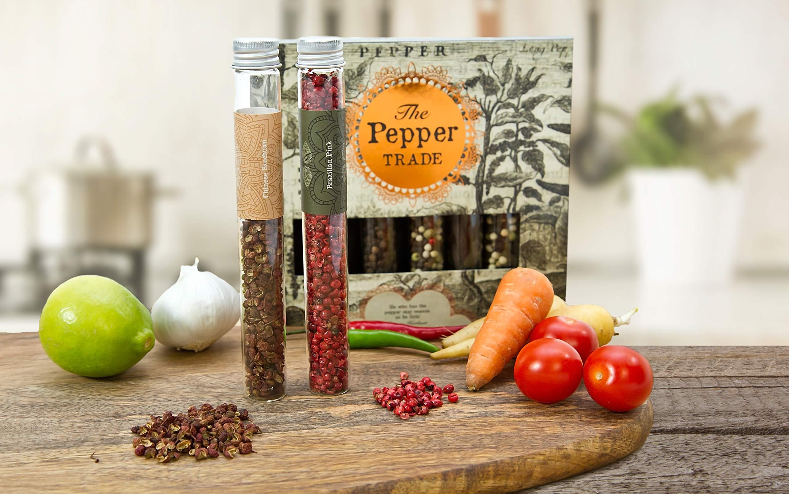 Eat.art The Pepper Trade Gourmet Peppercorn Blend Collection, 8 Pack Gift Set | Sampler Spice Gift Set, Use in Grinders
