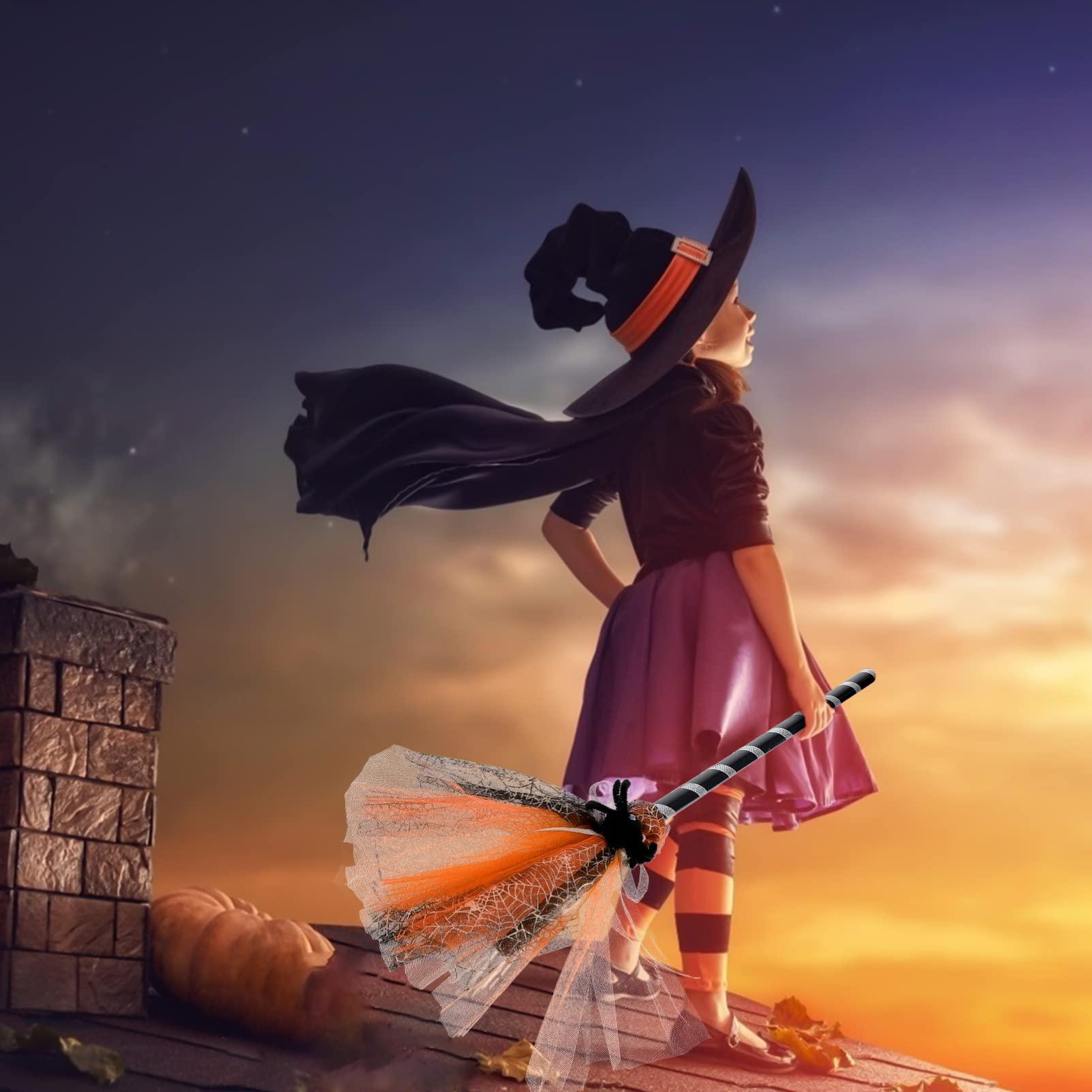 BESPORTBLE BESPORTBLE 1pc Wizard Broom Halloween Besom Broom Decoration Besom Prop Halloween Prop Broom Halloween Performance Prop Halloween Broom Witch Broom Party Prop Broom Ornament Besom for Party