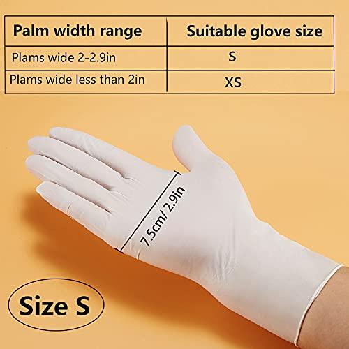 zomchain nitrile gloves Disposable Kid Gloves, Nitrile Gloves for 7-14 Years - Latex Free Gloves, Food Grade, Powder Free - for Halloween Preparation, Crafting, Painting, Gardening, Cooking, Cleaning - 100 PCS White