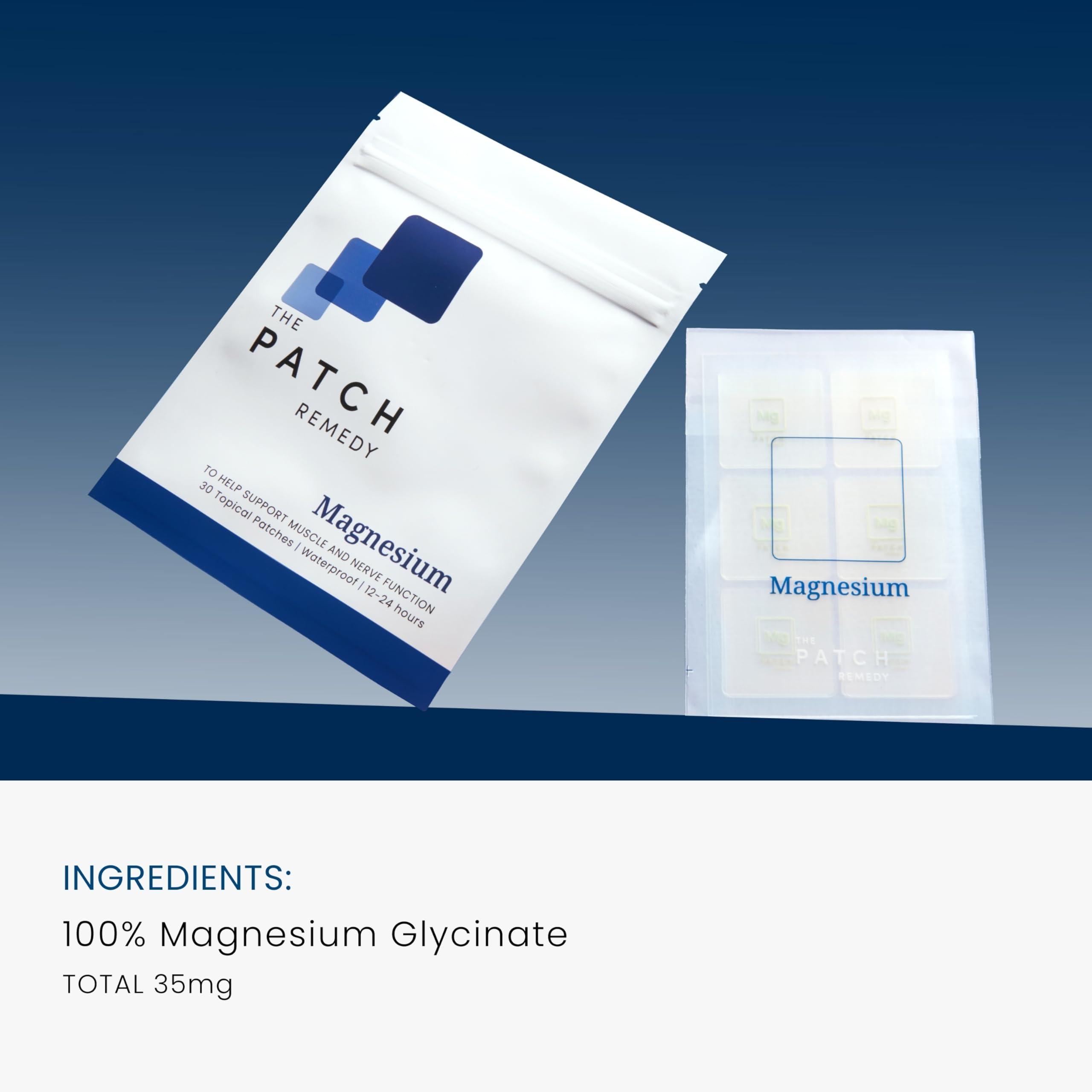 The Patch Remedy The Patch Remedy Magnesium Patches Transdermal - (30 Day Supply) Topical Magnesium Glycinate Patch for Women & Men, Muscle Cramps, Sleep & Relaxation Support