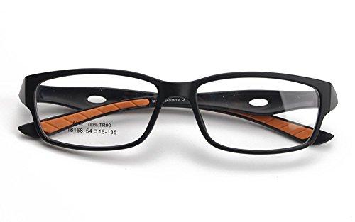 SOOLALA SOOLALA Sport Style Lightweight TR90 Magnifying Reading Glasses Fashion Readers, Orange, 2.75D