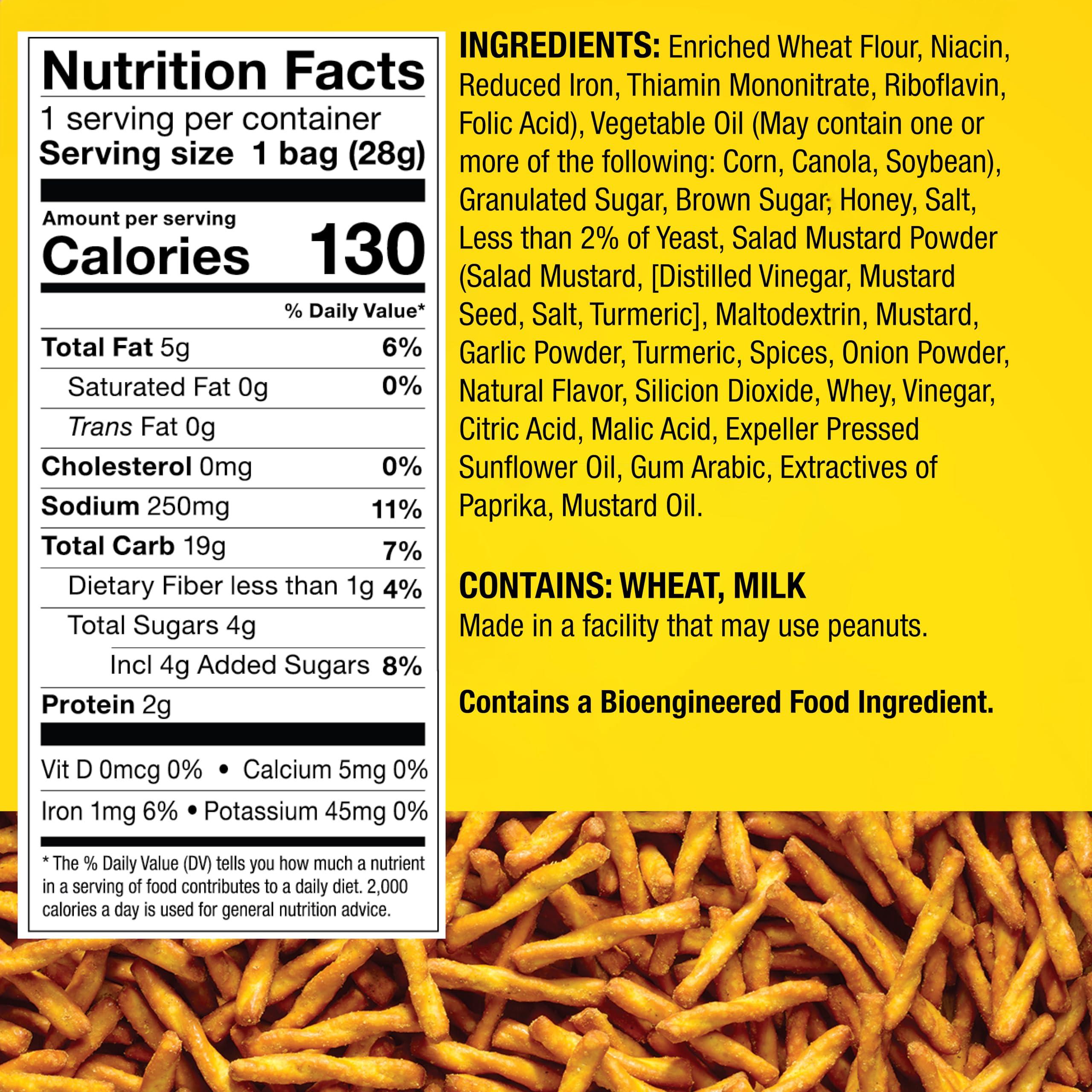 Dot\'s Homestyle Pretzels Dot\'s Pretzels Honey Mustard Seasoned Pretzel Twists, Healthy Kids Snacks, 1oz Grocery Sized Bag (10 Count)