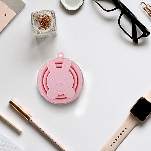 LUCKY CLOVER Menstrual Cup Sterilizer Cleaner, LUCKY CLOVER Collapsible Silicone Cup Foldable Sterilizing Cup for Menstrual Cups and Storing Your Diva Cup - Foldable for Travel(Cute Pink)