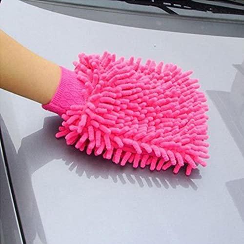 TopHomer TopHomer 5 Pcs Microfiber Gloves House Cleaning Auto Dusting Gloves for Plants House Cars Blinds Dusting Furniture and Small Objects (Pink)