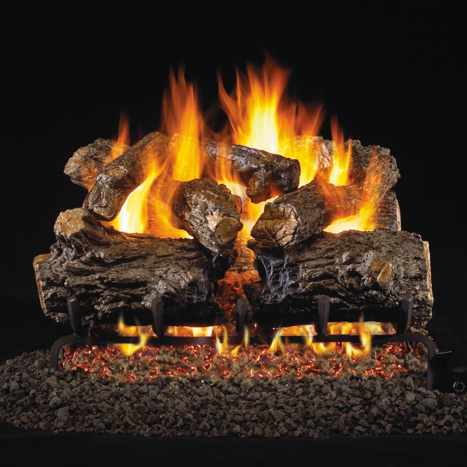Peterson Real Fyre Peterson Real Fyre 30-inch Rustic Oak Log Set With Vented G4 Burner