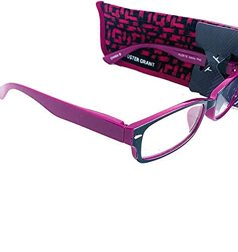 Foster Grant Foster Grant Magnivision Reading Glasses w Case Adelle Pink Spring Hinges +2.50