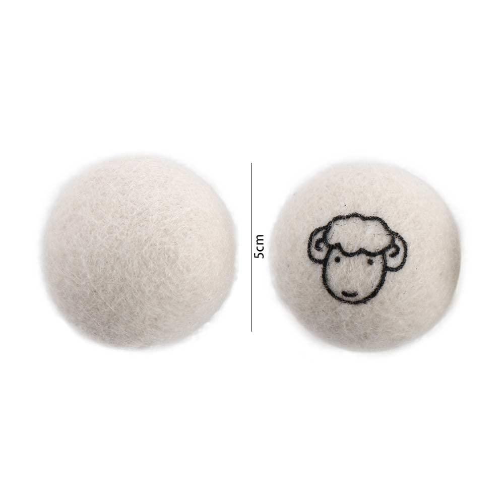 Generic Wool Dryer Balls, Reusable Laundry Balls Softener Washing Fleece Dry Kit Anti-Static Reduce Wrinkles and Save Time Drying Ball(2 pcs-no Pattern)