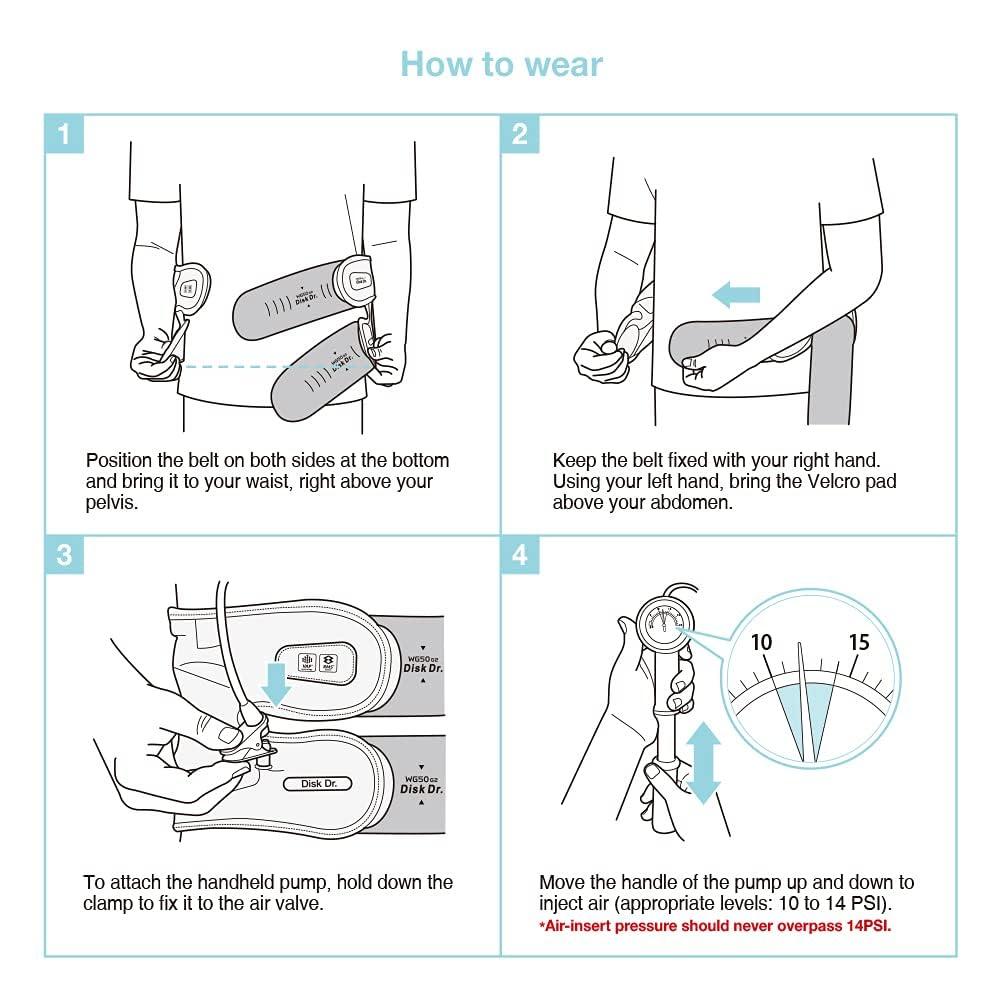 Disk Dr Disk Dr. Decompression Back Belt WG50-G2, Back Reliever W. Air Column Traction 2.0, Back Brace For Lower Back Pain Women&Men, Back Pain Belt, Back Brace Posture Corrector, Home/Work/Sport/Travel/Medical(3XL)