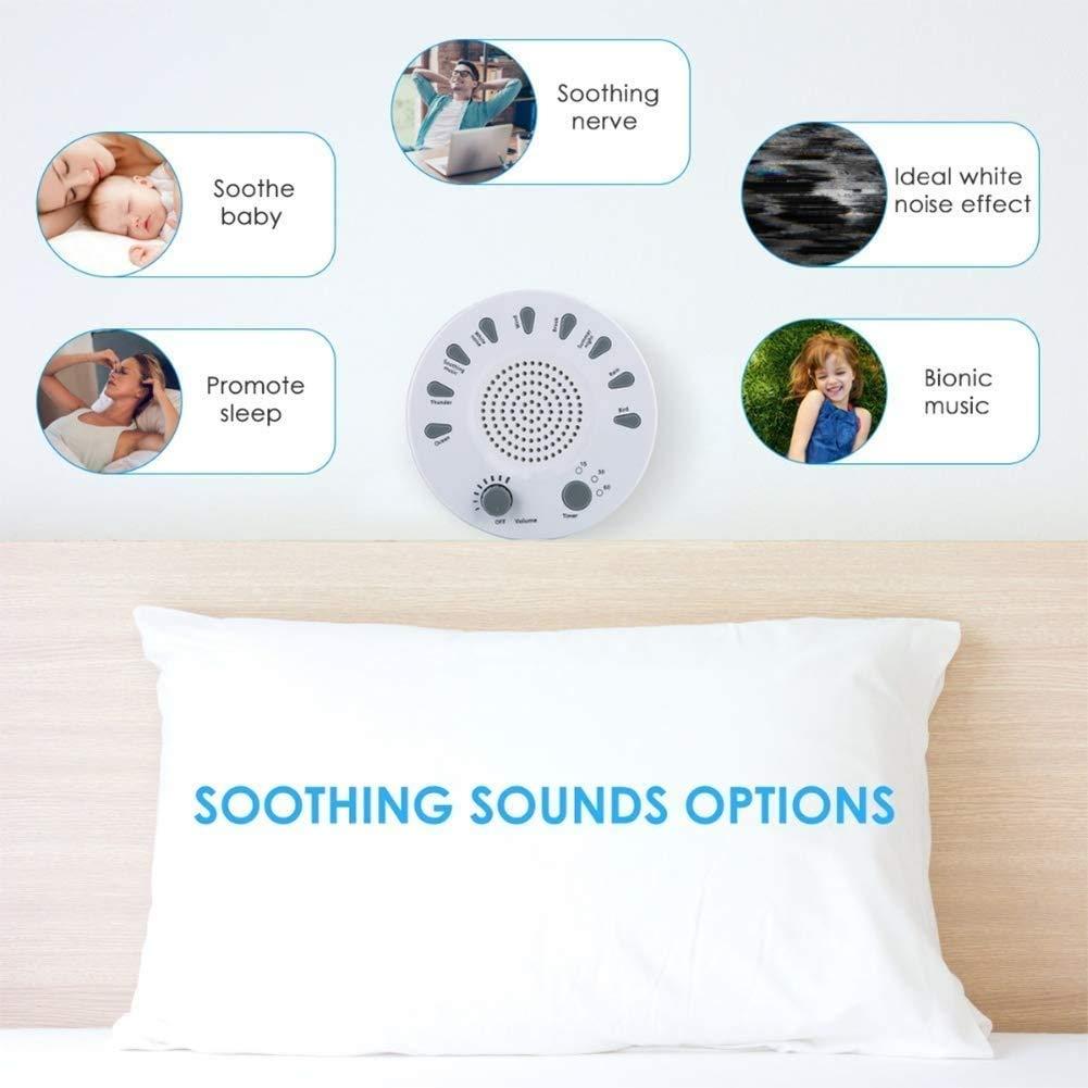 QIYUDS QIYUDS White Noise Machine, Sound Machine for Sleeping Baby & Adults, Portable Sleep Machine Home Nursey Office Travel