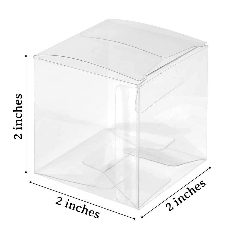 Pasotim 50Pcs Clear Plastic Boxes for Gifts PVC Packing Box Gift Packaging Transparent Box Wedding Gift Boxes Party Favors