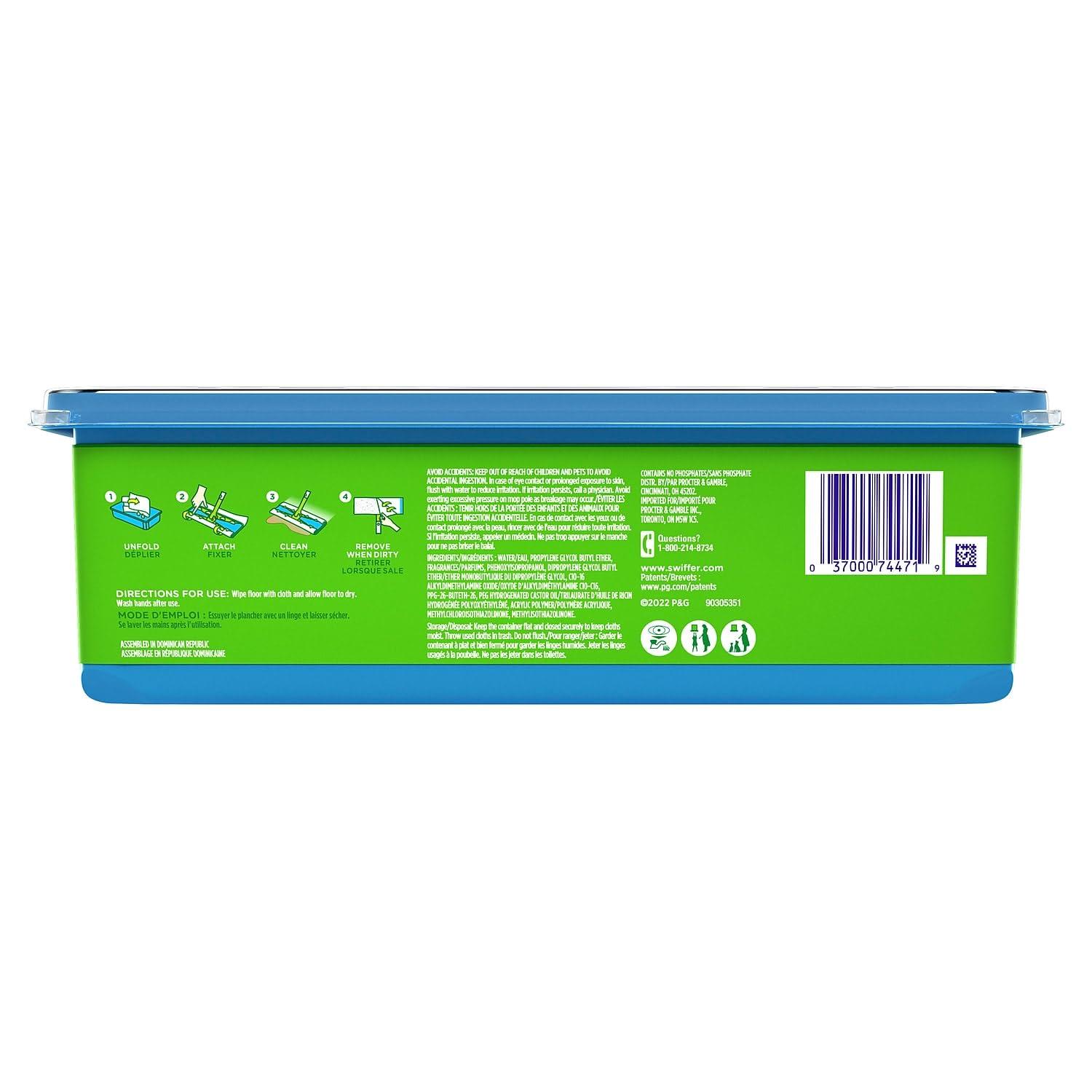 Swiffer Swiffer Sweeper X Large Wet Mopping Cloths, Open Window Fresh, 12 Folded Sheets