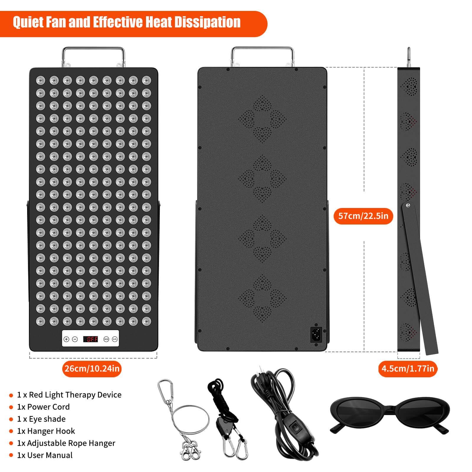 iPlantop Red Light Therapy Device, Red 660nm & Near Infrared 850nm Infrared Light Therapy for Body, Light Therapy Panels for Full Body, 180pcs Dual Chips LEDs for Recovery and Skin Health.