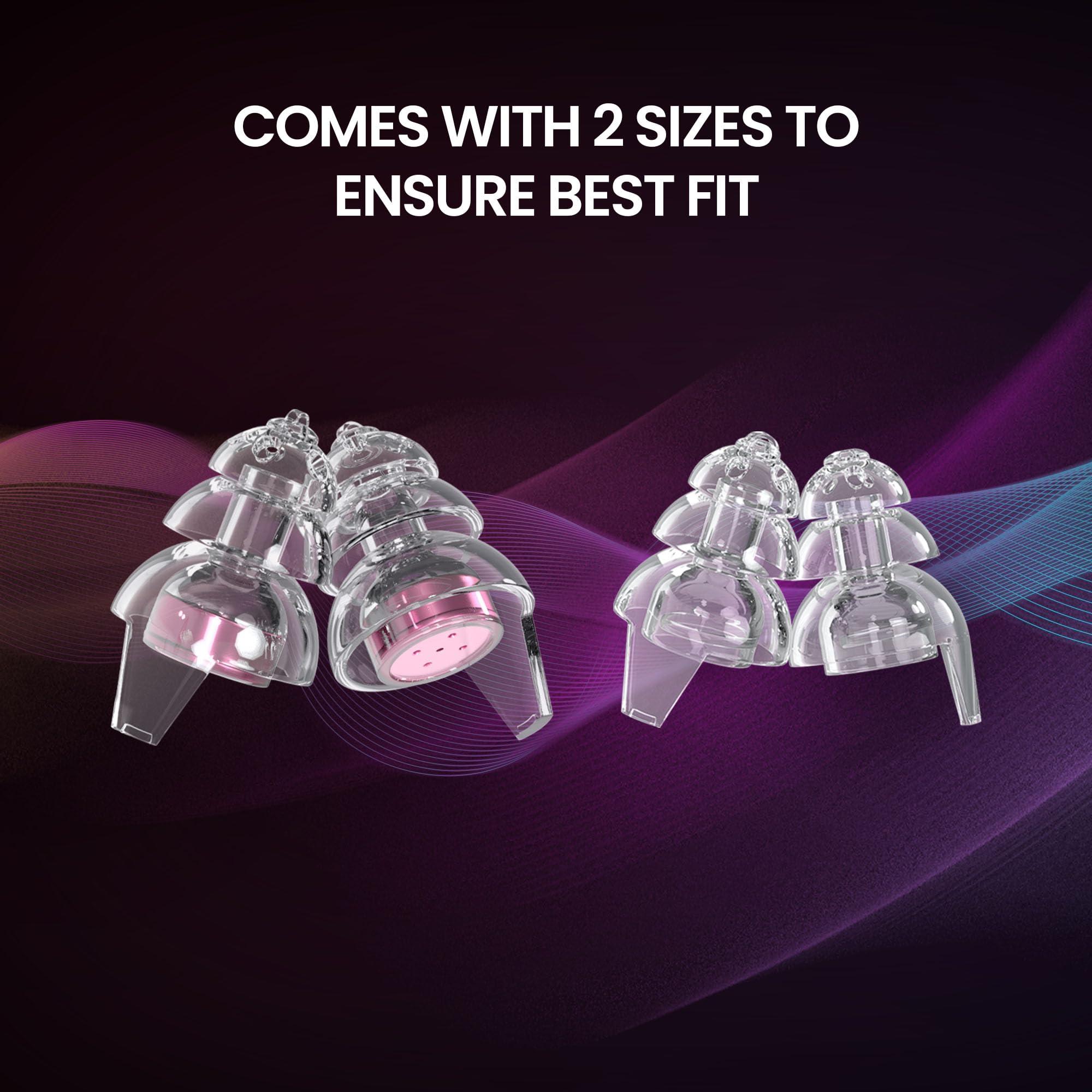 Eargasm Eargasm Smaller Ears Earplugs - Pink High Fidelity Filtered Noise Reducing Reusable Ear-Plugs for Kids, Women, Men - Hearing Protection for Live Concerts, Motorcycles, Festivals, Sporting Events