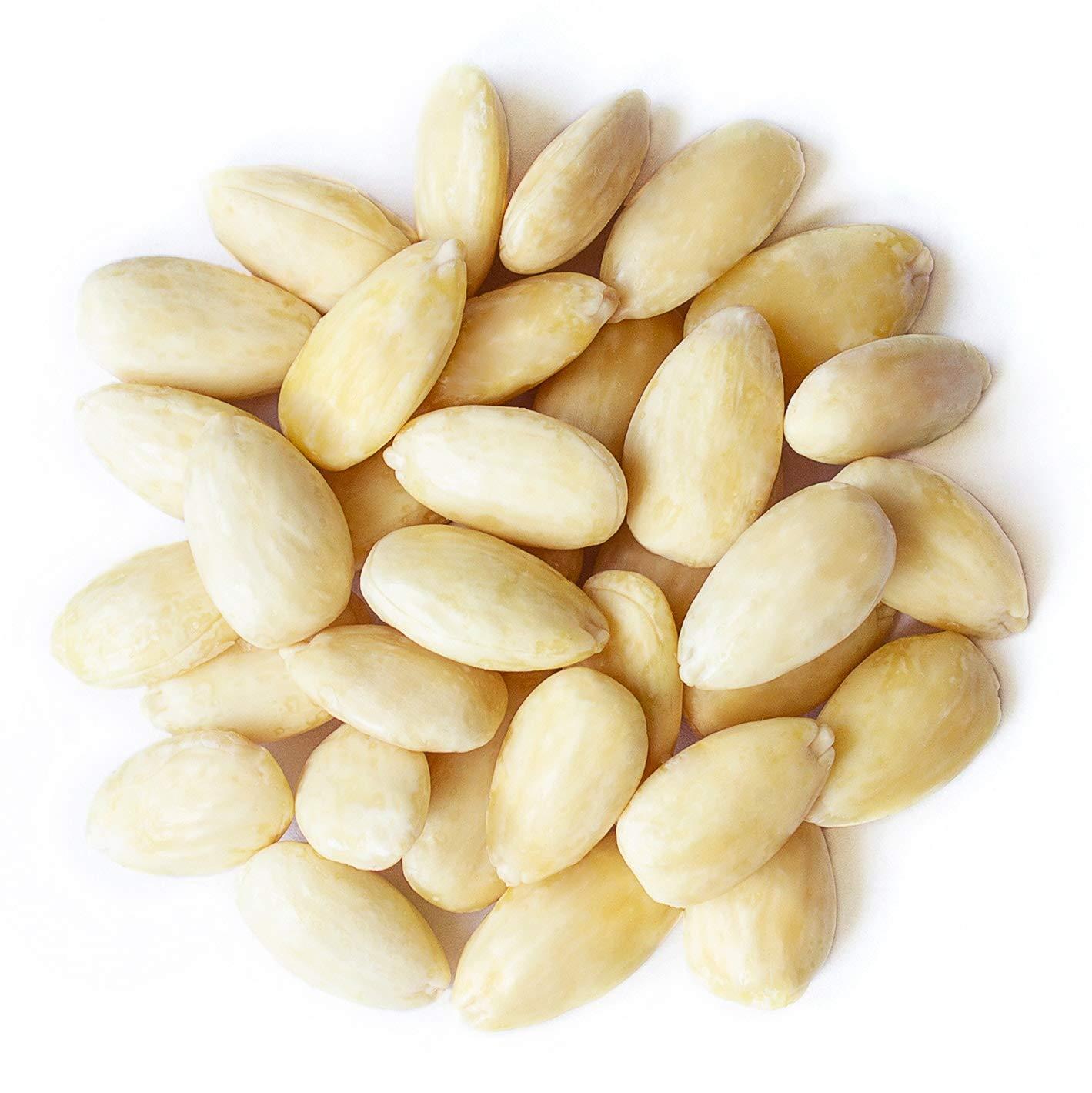Food to Live Food to Live Blanched Whole Almonds, 25 Pounds Raw, Skinless, Unsalted, Keto, Vegan, Kosher, Bulk. High in Protein, Fiber, Vitamin E, Riboflavin. Perfect Snack. Great for Homemade Desserts.