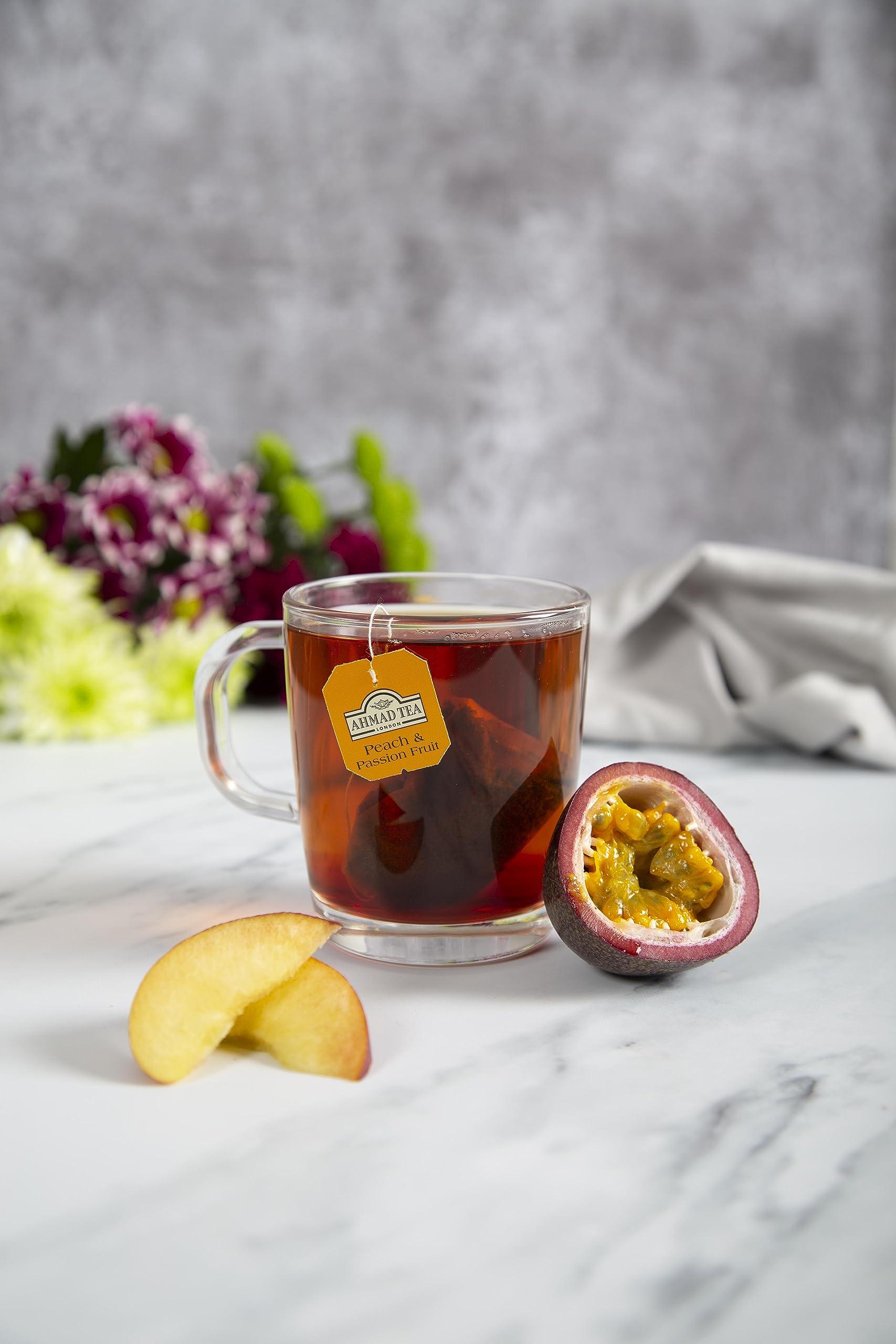 Ahmad Tea Ahmad Tea Black & Green Tea, Fruitytea Assorted Sampler Variety Gift Box, 60 Foil Teabags - Caffeinated & Sugar-Free