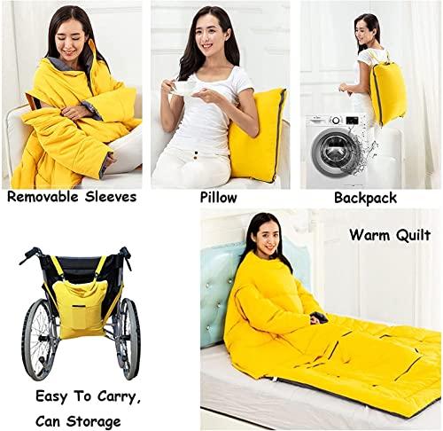 xinhong Winter Wheelchair Blanket Warmer Cover, Lap Blanket for Elderly, Wheelchair Cloak Windproof for Elderly Patients and Disabled Leg Lower Body Warm (Color : E, Size : Adult 60 * 80in)