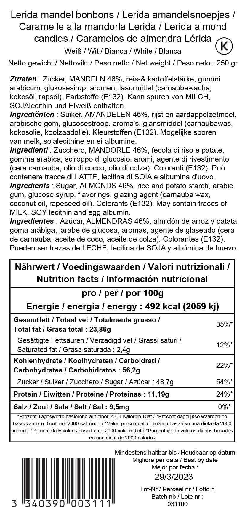 MEDICIS Medicis Premium Candied Almond Dragees (French Jordan Almonds) Sugar Coated Candies Ideal as a Party Favor for Weddings and Baby Showers 75 count bag 8.8oz (White)