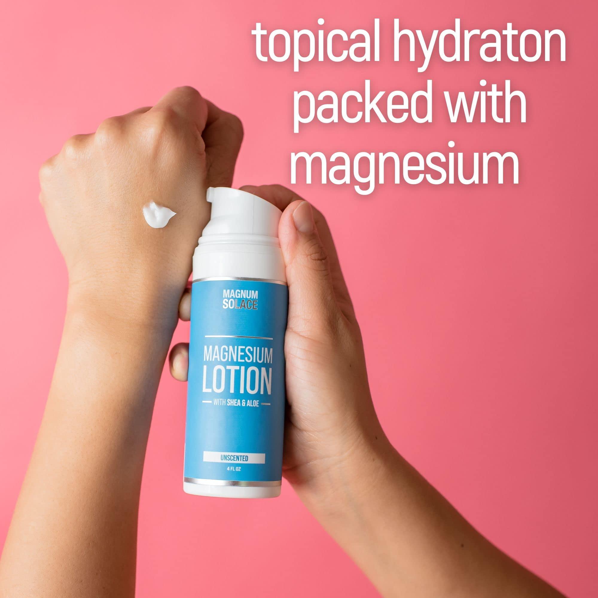 Magnum Solace Magnesium Lotion and Magnesium Oil Spray (2 Item Bundle)
