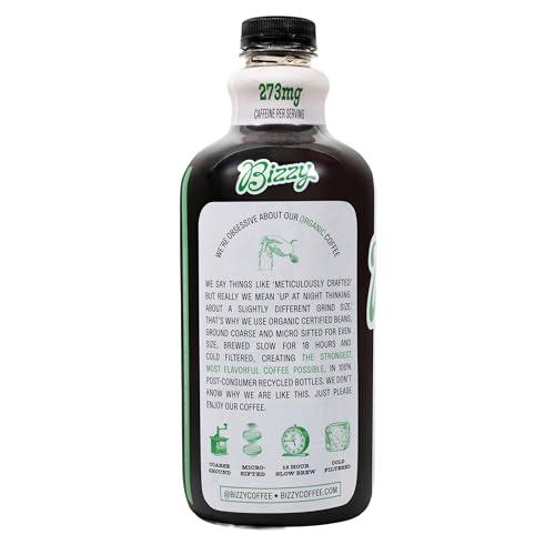 Bizzy Bizzy Cold Brew Coffee Organic Espresso Blend Unsweetened 48oz, green