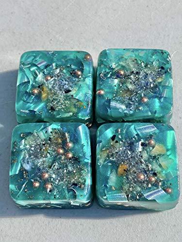 Rise Perspective Green Purple 2 Mini Cube Tower Busters Crystal Orgone (Green Purple)