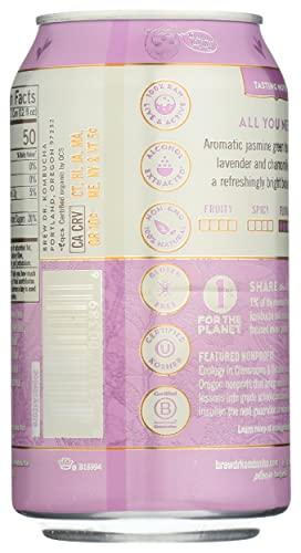 Brew Dr Brew Dr. Kombucha Organic Raw Probiotic Love Jasmine Green Tea with Lavender, Rose & Chamomile, 12 Fl Oz, (Pack of 4)