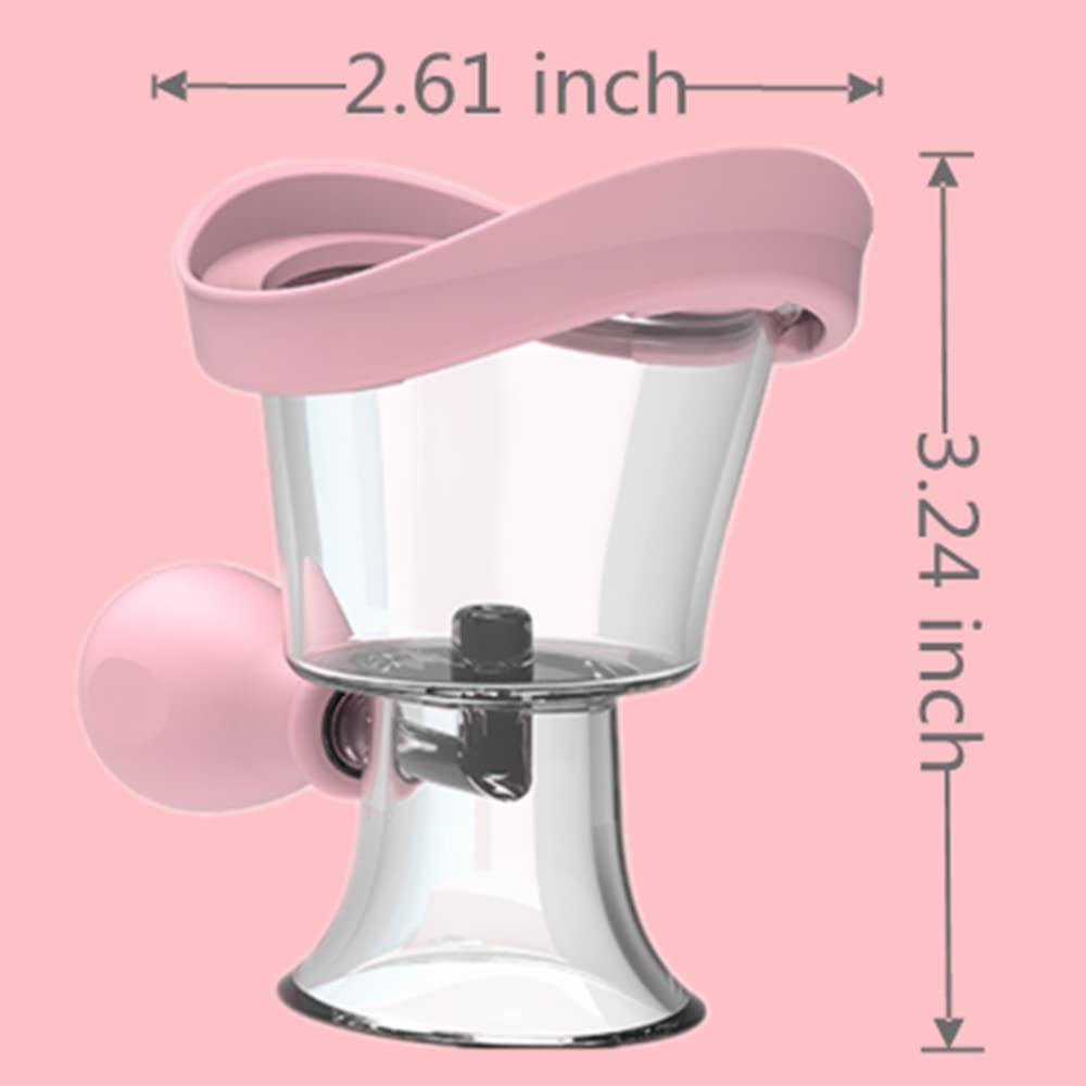 CANIPHA Eye Wash Cup,Eye Wash Cleaner Kit Silicon Manual Air Pressure Eye Cleaning Cup Tool Effective Eye Rinse Clean Dust Makeup Irritants,Transparent with Storage Container Eye Cup Soothing Tired Eyes(Pink)