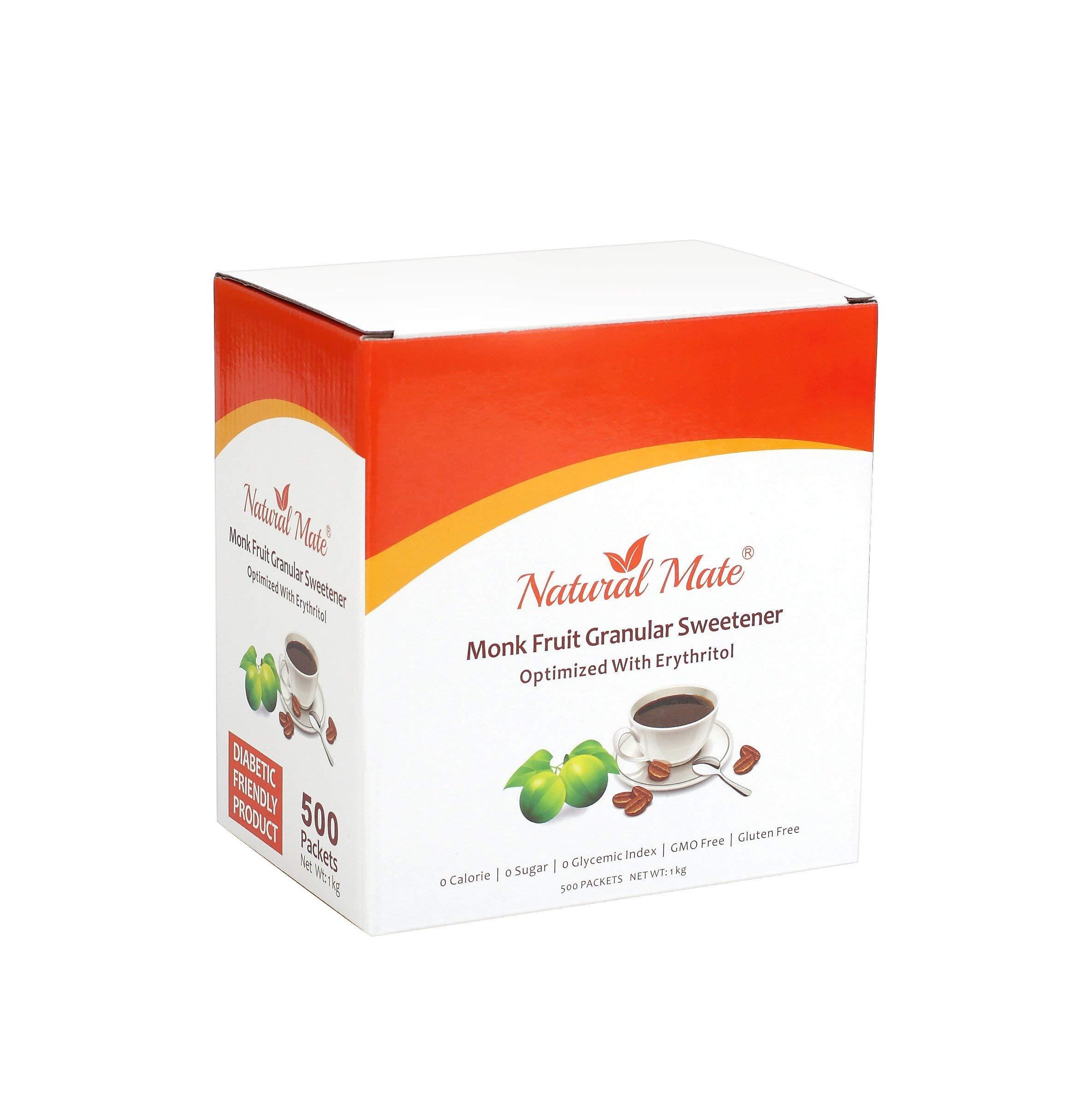 Natural Mate Natural Mate Monk Fruit Sweetener Packets, 500 Count (2 grams/packet) | 1 Pack