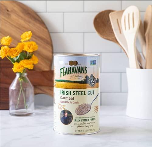 Flahavan's Flahavan's Irish Steel Cut Oatmeal Tin, 28 Ounce (Pack of 2)