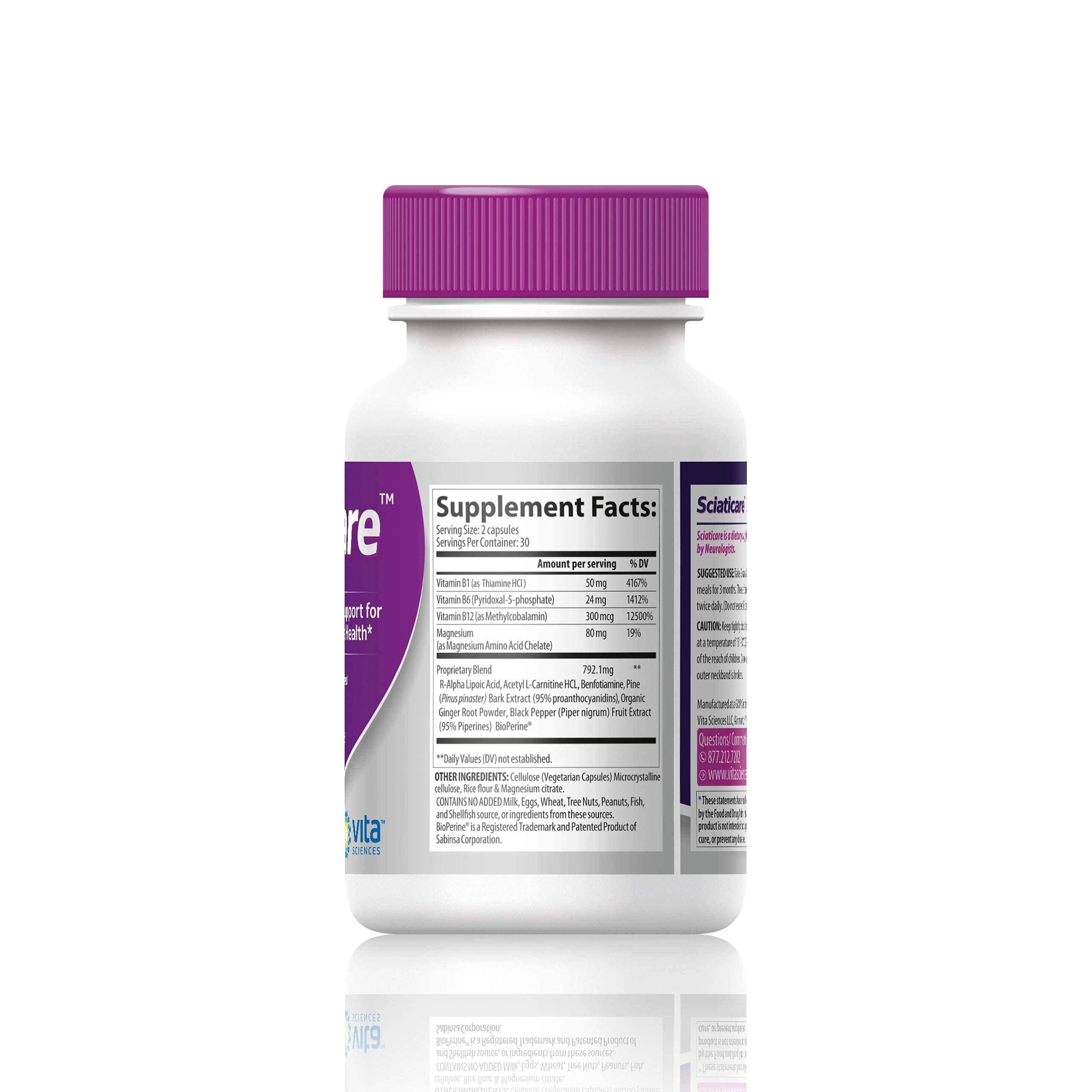 Vita Sciences Ultimate Sciatic Nerve Support Bundle Sciatica Nerve Soothing Supplement and Sciatica Cream