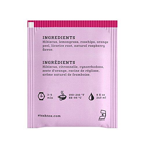 Stash Stash Wild Raspberry Herbal Tea, Caffeine Free, 20 ct