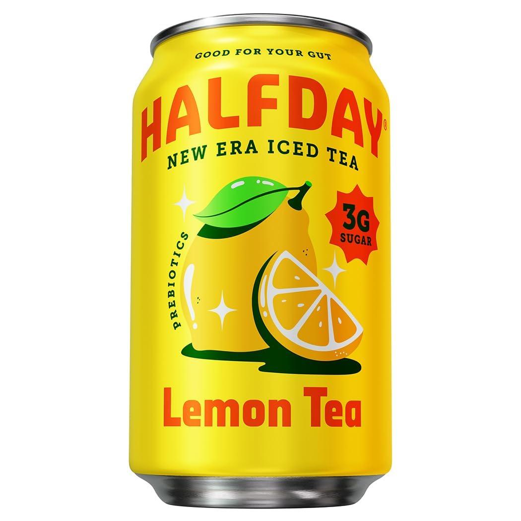 Halfday Halfday Prebiotic Lemon Iced Tea, 12 Fl Oz Can