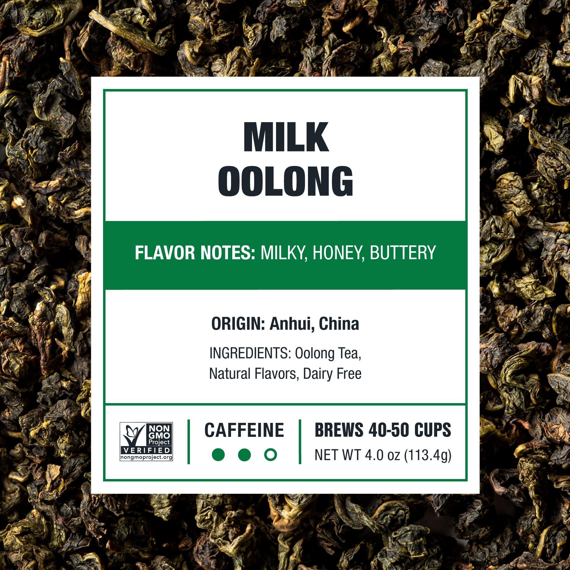 Tiesta Tea Tiesta Tea - Milk Oolong Tea | Single Origin Premium Loose Leaf Oolong Tea from China | Medium Caffeinated | Make Hot or Iced Tea & Up to 50 Cups | 100% Pure Unblended - 4oz Refillable Tin