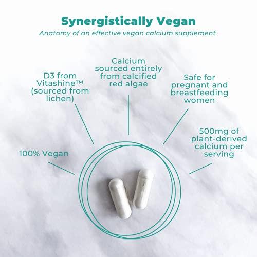 Vegan Life Nutrition Vegan Life Nutrition Vitamin D3, K2 and Calcium Supplements, 60 Capsules