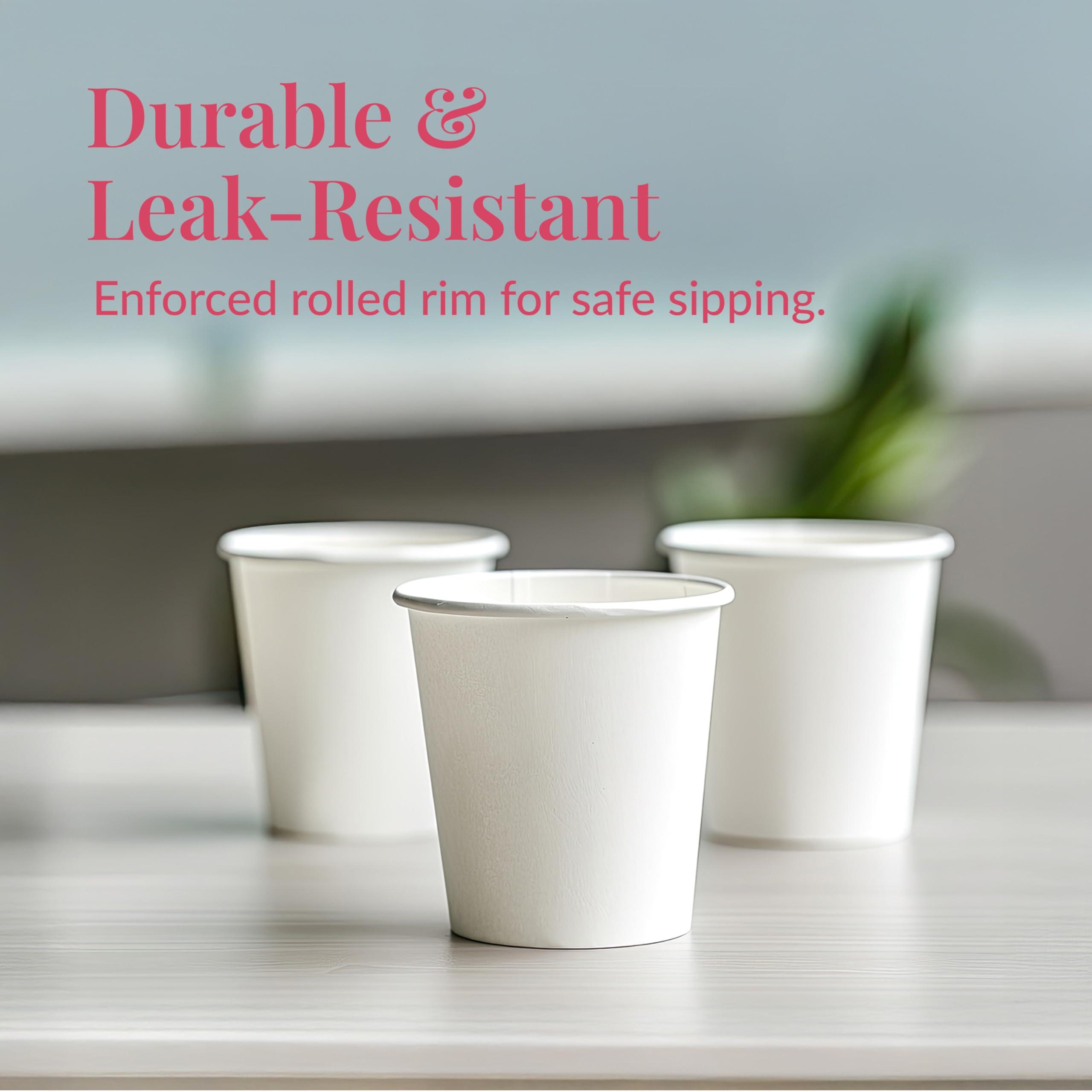 Prestee Prestee 500 Pack 3oz Paper Cups - Disposable Paper Cups, Paper Coffee Cups for Espresso Hot Cups, Disposable Mini Bathroom Cups, Disposable Mouthwash Cups, Small Snack Cups for Water, 3 oz Paper Cups