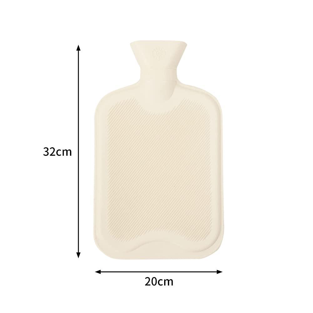 Ztexkee Foot Warmer Under Desk, Reusable Hot Water Bottle 2L Cold and Hot Rubber Hot Water Bag with Plush Cover Portable Hot Water Bottle Helps Relieve Muscle Aches & Pains