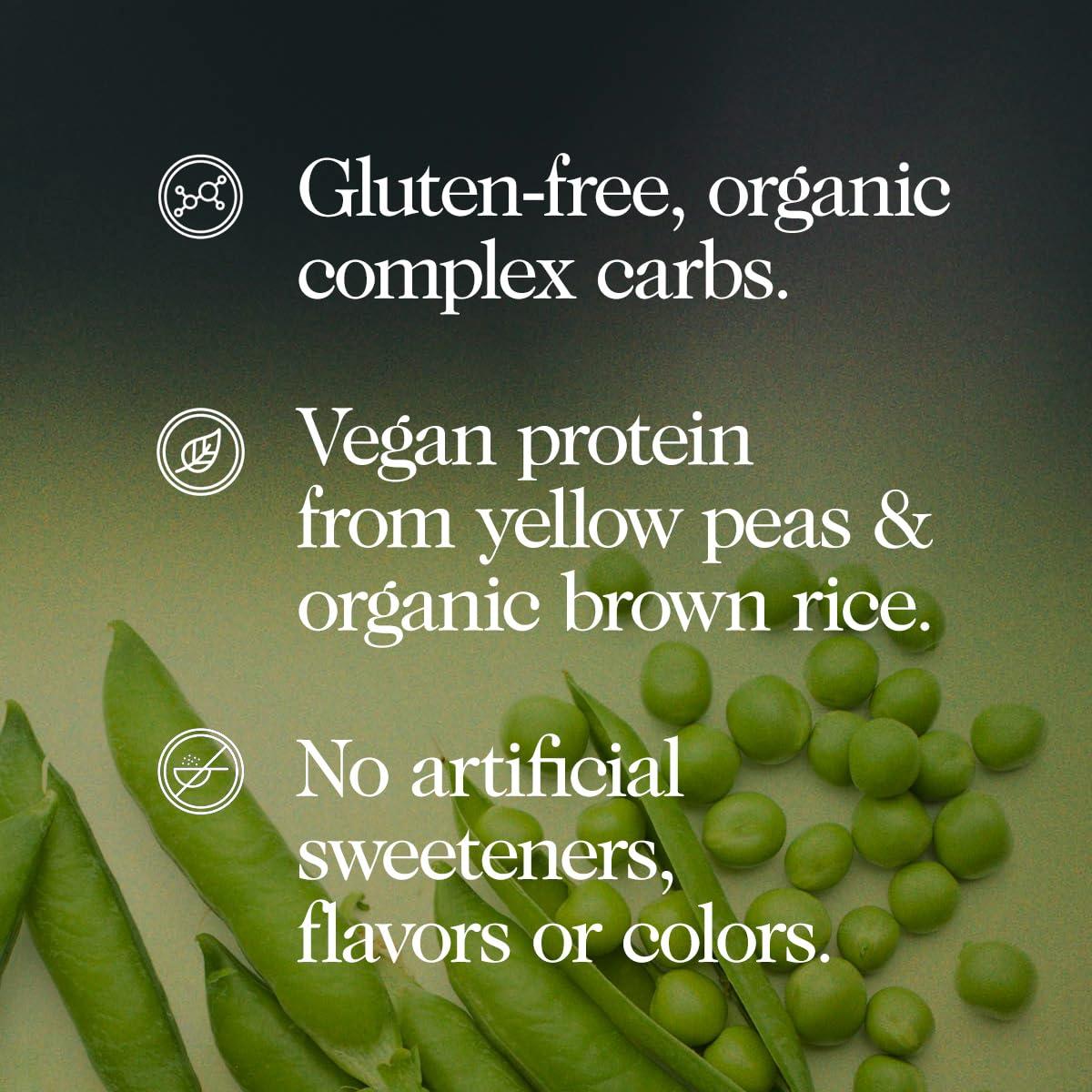 NAKED nutrition NAKED Vegan Mass - Natural Vegan Weight Gainer Protein Powder - 8Lb Bulk, GMO Free, Gluten Free, Soy Free & Dairy Free. No Artificial Ingredients - 1,230 Calories - 11 Servings