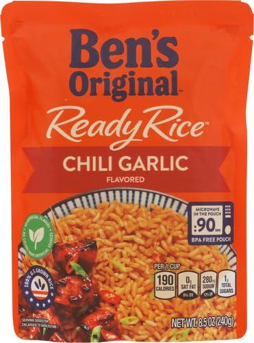 BEN\'S ORIGINAL BEN\'S ORIGINAL Ready Rice Chili Garlic Flavored Rice, Easy Dinner Side, 8.5 oz Pouch