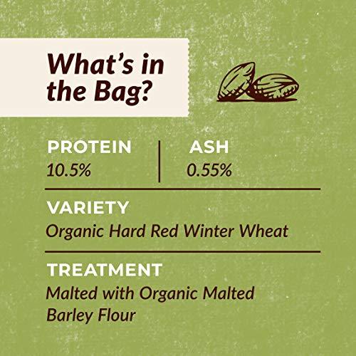 CENTRAL MILLING 100% Organic All Purpose Unbleached White Baking Flour - 10 Pound