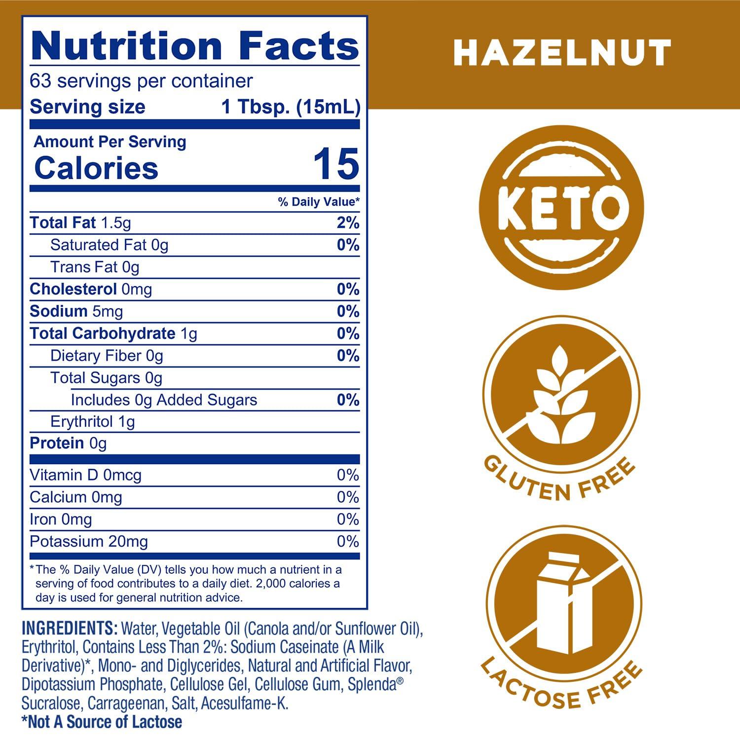 SPLENDA SPLENDA Sugar Free Hazelnut Coffee Creamer, 32 Fl Oz.