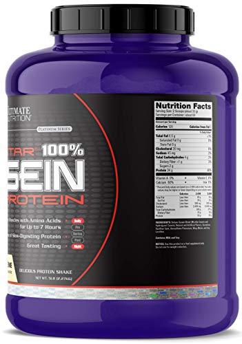 Ultimate Nutrition Ultimate Nutrition Prostar Micellar Casein Protein Powder 24 Grams of Protein, 9.9 Grams of EAAS, and 4.6 Grams of BCAAS-69 Servings,Vanilla Powder,5 Pounds