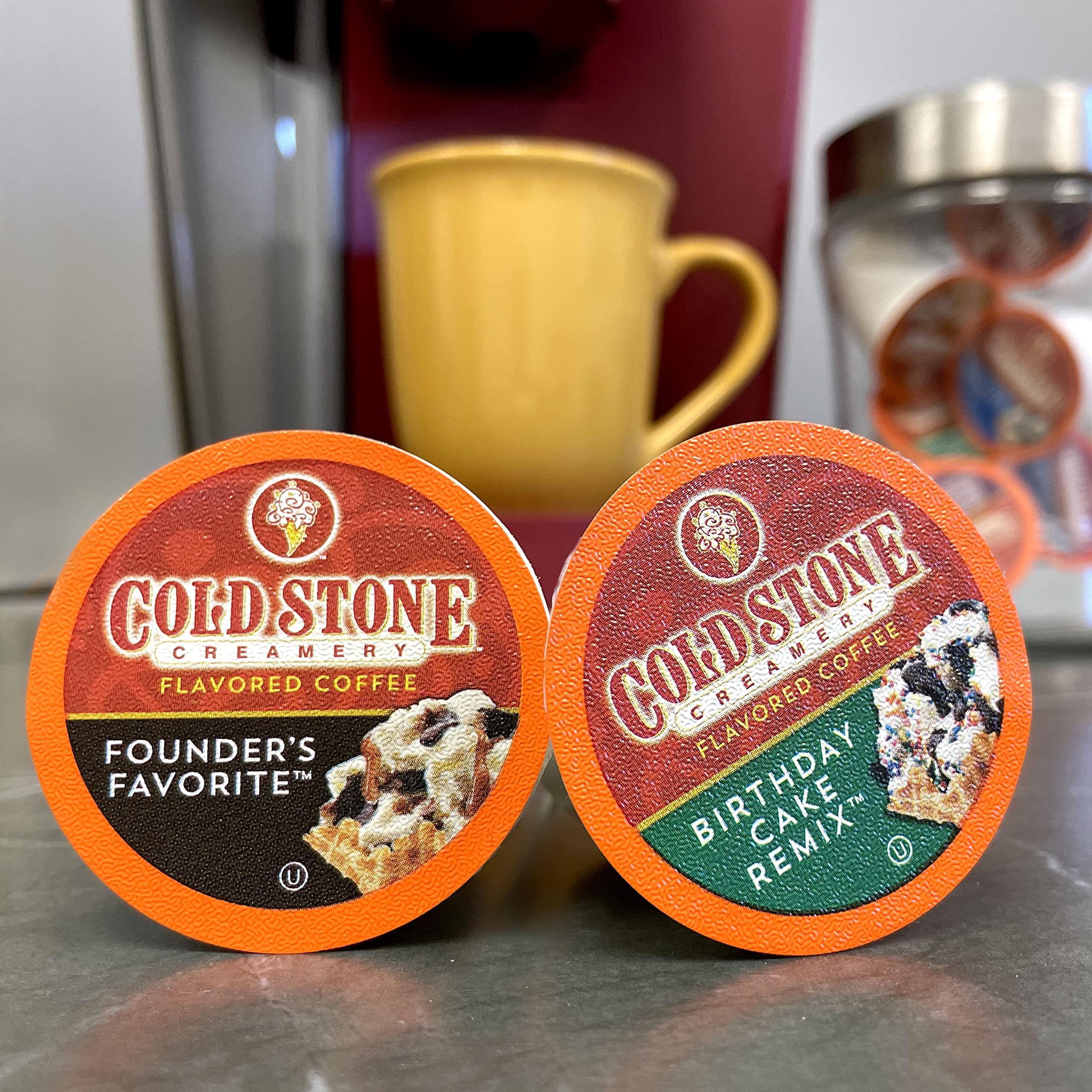 Cold Stone Creamery Beverages Cold Stone Beverages Creamery Ice Cream Flavored Coffee Pods, Assorted Variety Pack, Compatible with Keurig K Cup Brewers, 40 Count