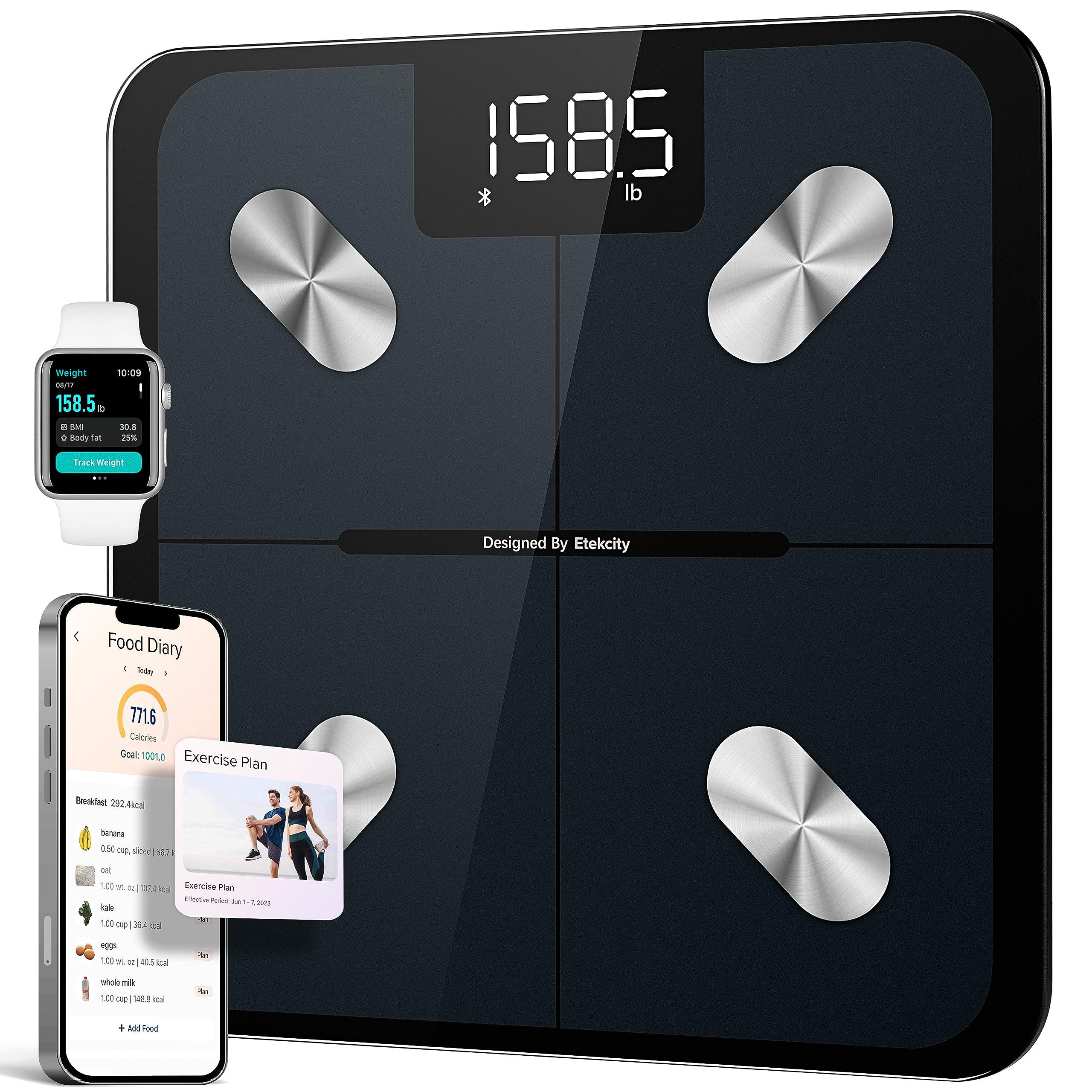 Etekcity Etekcity Digital Body Weight Bathroom Scale, Large Blue LCD Backlight Display & Scale for Body Weight FSA HSA Store Eligible,Smart Bathroom Digital Weighing Machine