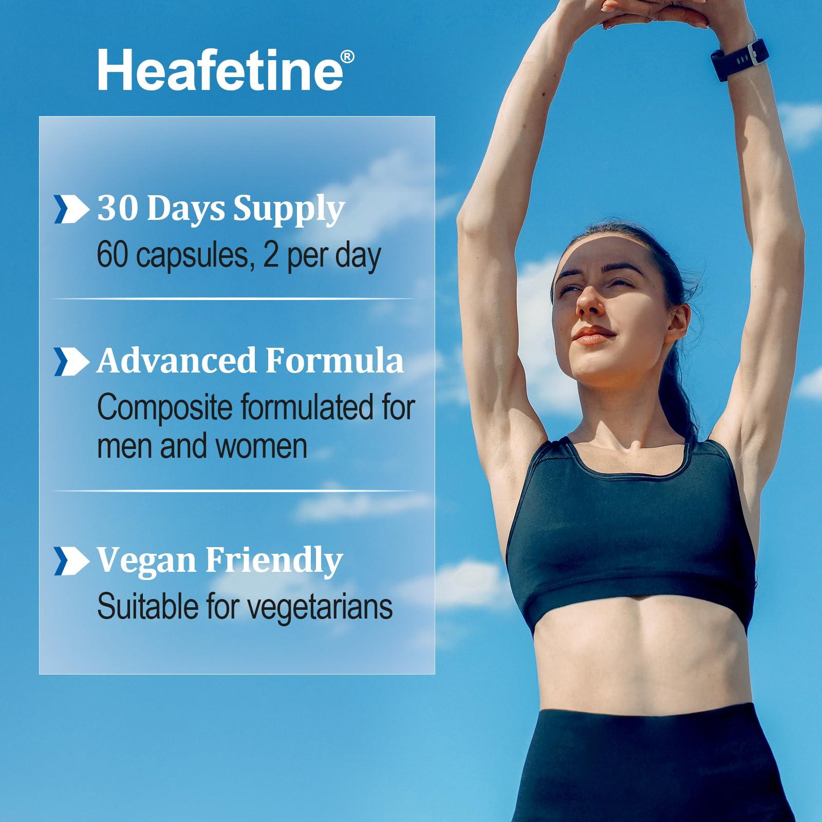 Heafetine 300 Billion CFUs Probiotics for Women & Men - 12 Strains + 3 Organic Prebiotics, Probiotics for Digestive Health & Immune, Gut Health & Bloating, Gut Health for Women & Men - 60 Capsules