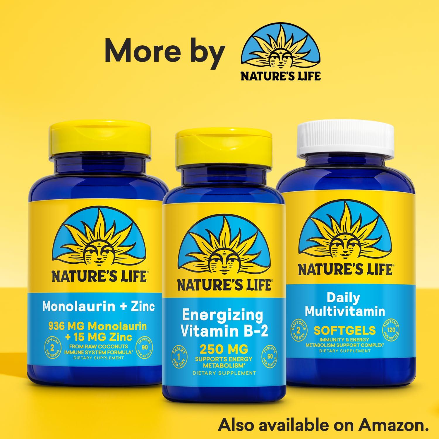 Nature's Life Nature\'s Life Renewing Magnesium Malate 200 mg - One Per Day - Muscle, Heart, Nerve Health, and Bone Support - Maximum Absorption - Lab Verified - 60-Day Guarantee - 250 Servings, 250 Tablets