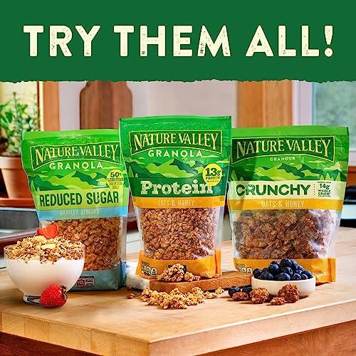 Nature Valley Nature Valley Vanilla Almond Reduced Sugar Granola, 11 OZ Bag (Pack of 4)