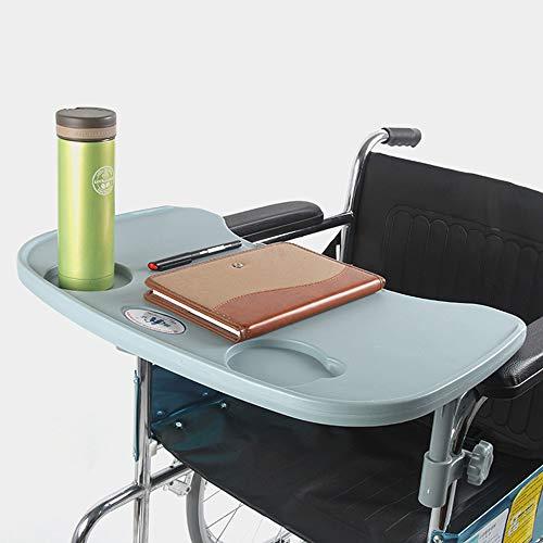 XJZHANG XJZHANG Wheelchair Lap Tray Table Accessories with Cup Holder - ABS Plastic Universal Trays Desk Fit for Wheelchairs, for Patients and Elderly Writing, Reading, and Eating