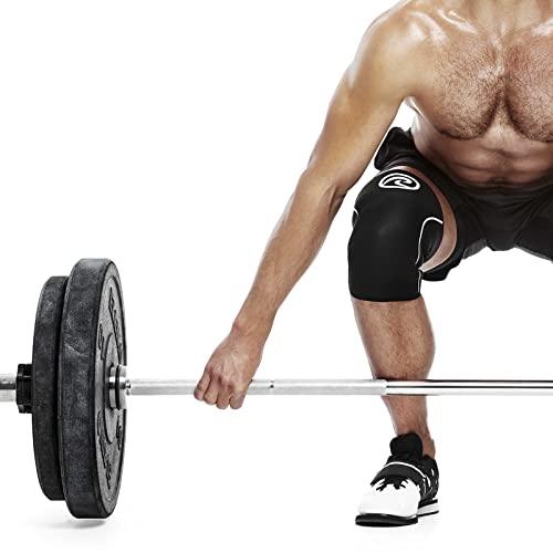 Rehband Rehband Rx Knee Sleeve Power Max, 1 piece, knee support 7mm neoprene, strongman, heavy lifting, longest knee sleeve, Colour:Black, Size:XS