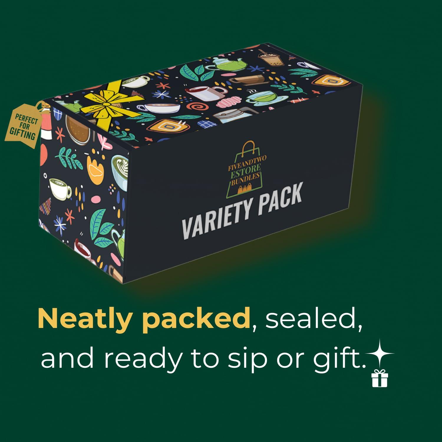 FIVEANDTWOESTORE BUNDLES 16ct K-Cups Variety Pack | Includes Medium & Dark Roast, Flavored Coffee Pods& Mocha K Cups| Wide Variety Coffee Pods for Keurig,Excellent Gift for Starbucks Coffee Lovers